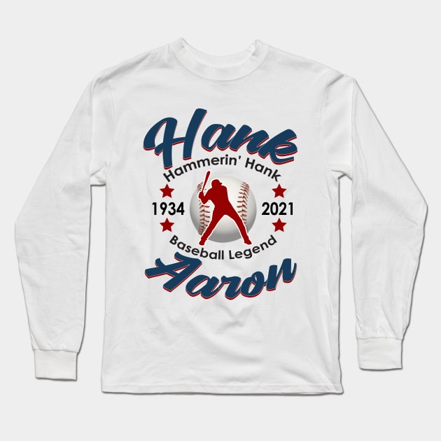 Hank Aaron Long Sleeve T-Shirt by Myteeshirts